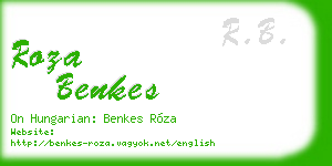 roza benkes business card